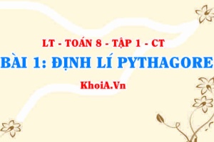 Định lí Pythagore là gì? Công thức Pythagore, định lí Pythagore đảo và ứng dụng? Toán 8 bài 1 ct1c3b1